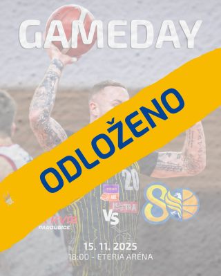 Zítřejší utkání v Pardubicích je odloženo.🏀 Z důvodu velmi rozsáhlé marodky v našem týmu se zítřejší zápas odkládá. O...