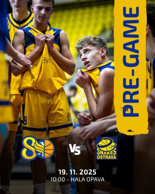 Středa ve znamení basketu. 🏀 Dopoledne od 10:00 vyzvou hráči BK Opava U17 ostravské hady 🐍 a bude jim u toho fandit Žluté...