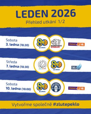 Je tady nový rok a s tím i nejdůležitější fáze sezóny! 💪 V lednu naše kluky čeká hned šest zápasů, a to nejen v rámci...
